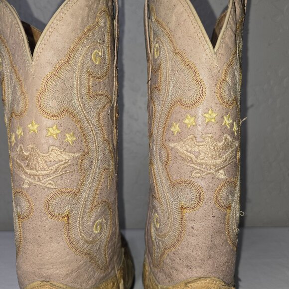 El General 1901 Exotic Skins Patchwork Western Cowboy Boots Men's USA Size: 8.5 - Picture 11 of 13